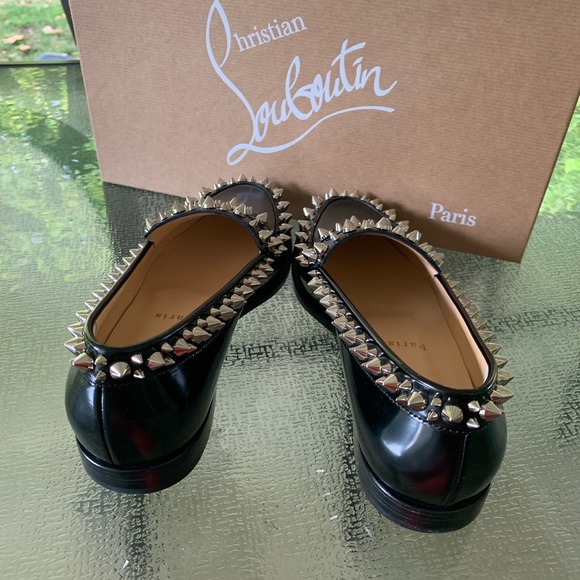New Christian Louboutin Shoes Mattia Spikes Donna Loafers @louboutin size 35 - Picture 3 of 16